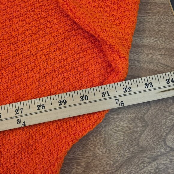 Galita Womens Cardigan Sweaters Open Front Knit Orange Small Oversized - Picture 13 of 15